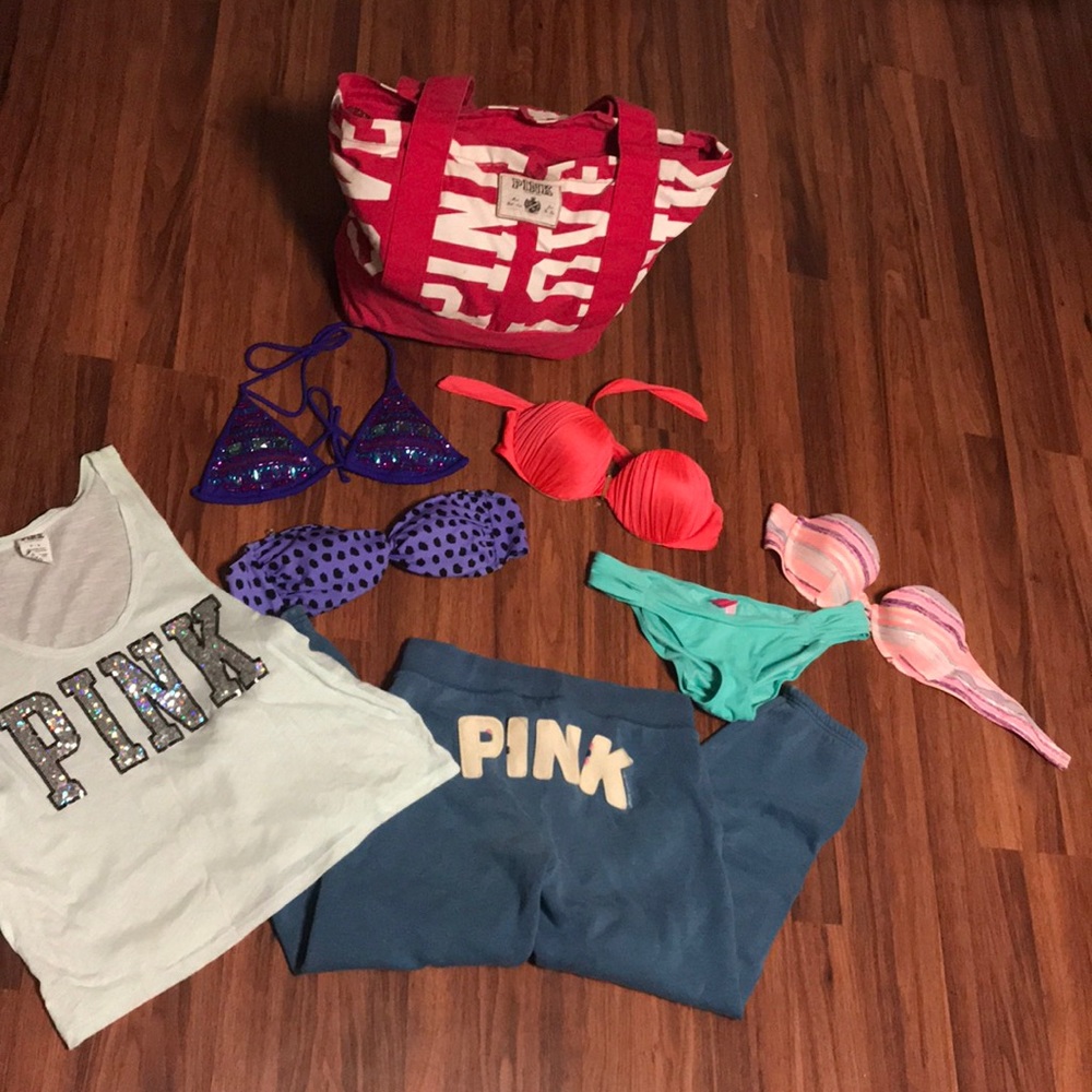 VS bundle—Swim suits, VS pink crop tank!